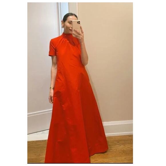 STAUD Ilana Back Bow Maxi Dress Size XS - Picture 2 of 13